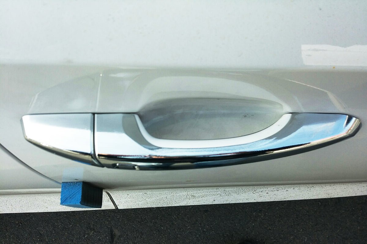 B8750 - Exterior Door Handle Cover Trim for Hyundai Tucson 2016-2021 (10PCs) Chrome Finish Tape-On Style - northernprimesupply