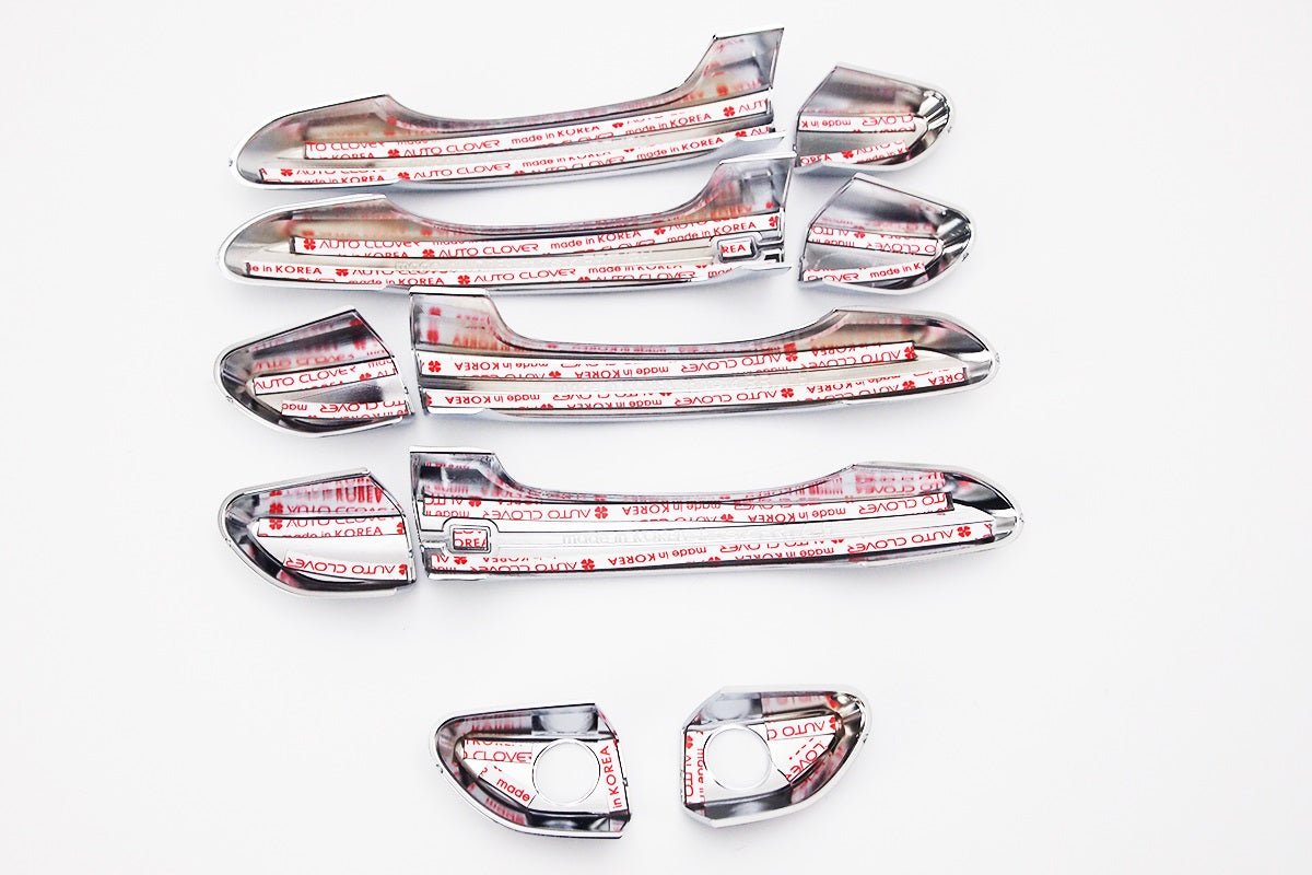 B8750 - Exterior Door Handle Cover Trim for Hyundai Tucson 2016-2021 (10PCs) Chrome Finish Tape-On Style - northernprimesupply