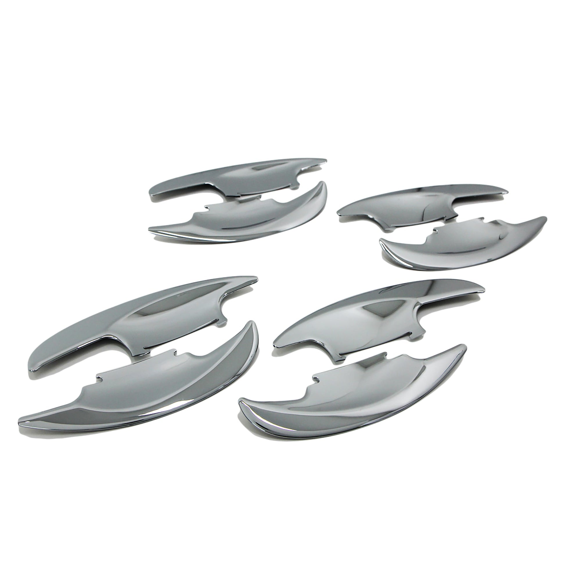 C3270 - Exterior Door Handle Bowl Insert Cover for Honda CR-V 2012-2016 (8PCs) Chrome Finish Tape-On Style - northernprimesupply