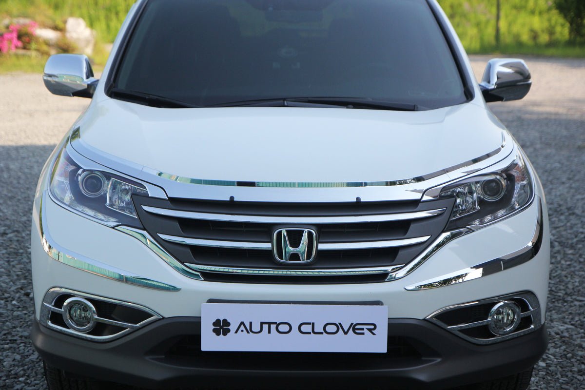 C3380 - Front & Rear Bumper Corner Protector Guard for Honda CR-V 2012-2014 (4PCs) Chrome Finish Tape-On Style - northernprimesupply