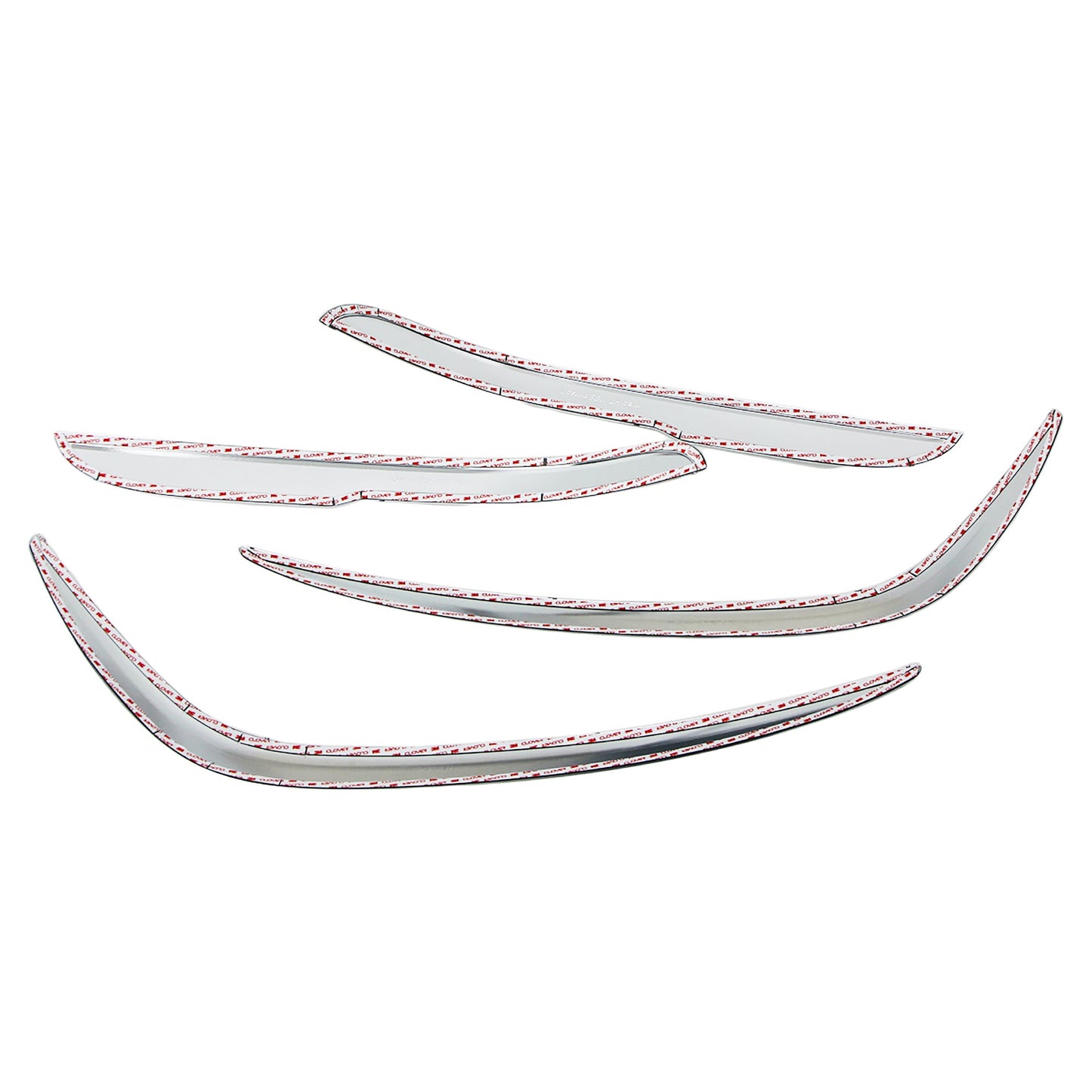 C3380 - Front & Rear Bumper Corner Protector Guard for Honda CR-V 2012-2014 (4PCs) Chrome Finish Tape-On Style - northernprimesupply