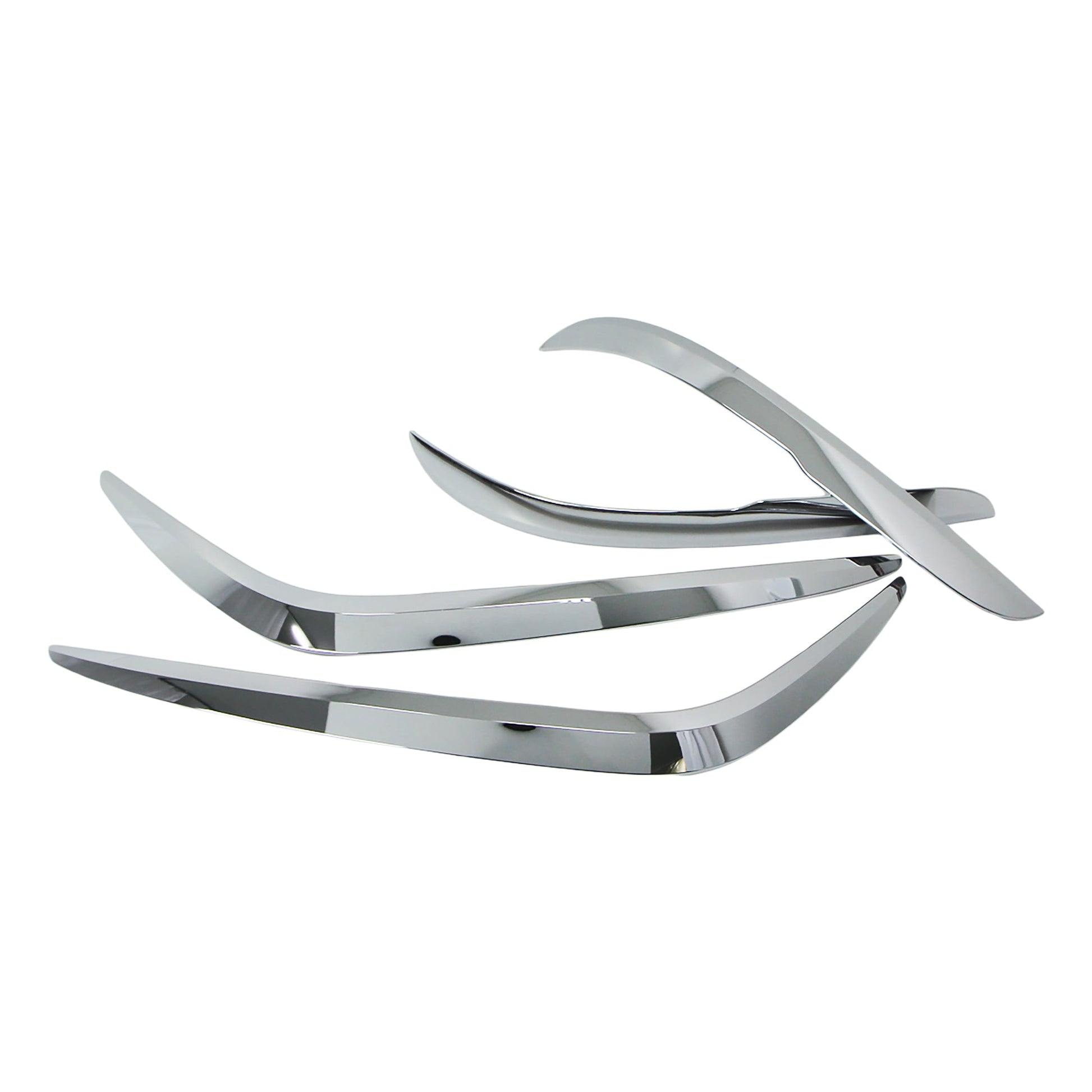 C3380 - Front & Rear Bumper Corner Protector Guard for Honda CR-V 2012-2014 (4PCs) Chrome Finish Tape-On Style - northernprimesupply