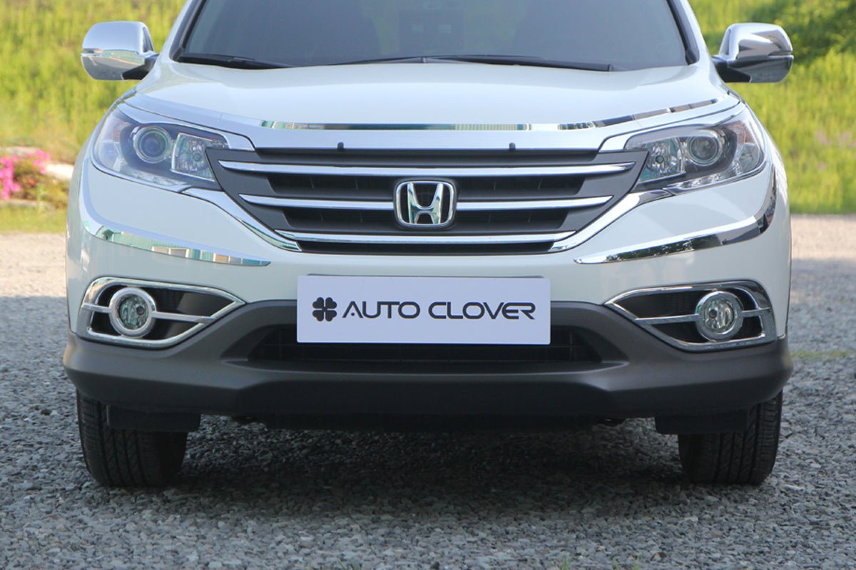 C4450 - Fog Lights Cover Trim for Honda CR-V 2012-2014 (4PCs) Chrome Finish Tape-On Style - northernprimesupply