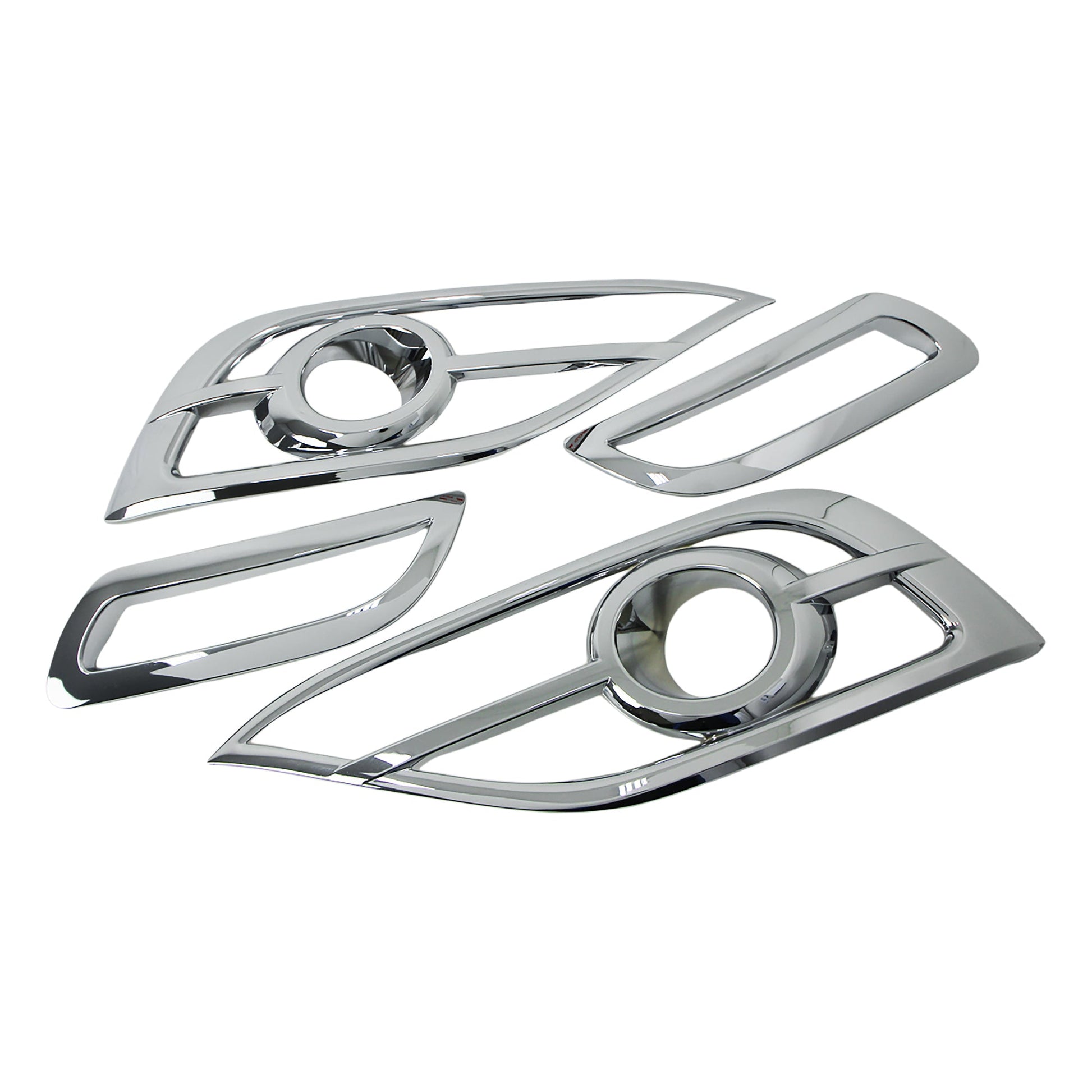 C4450 - Fog Lights Cover Trim for Honda CR-V 2012-2014 (4PCs) Chrome Finish Tape-On Style - northernprimesupply