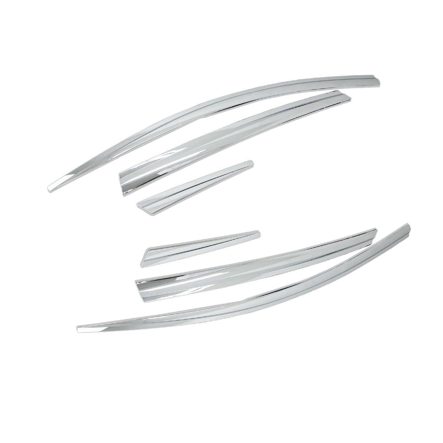 C5050 - Rain Guards for Honda CR-V 2012-2016 (6PCs) Chrome Finish Tape-On Style - northernprimesupply