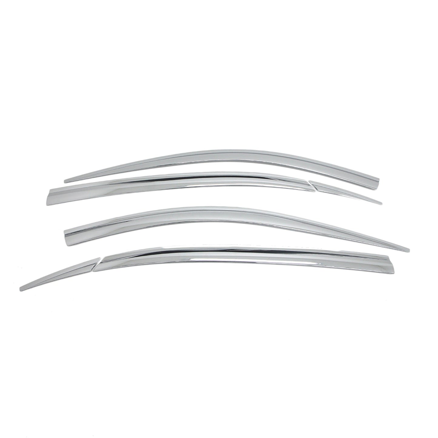 C5340 - Rain Guards for Hyundai Equus 2010-2016 (6PCs) Chrome Finish Tape-On Style - northernprimesupply