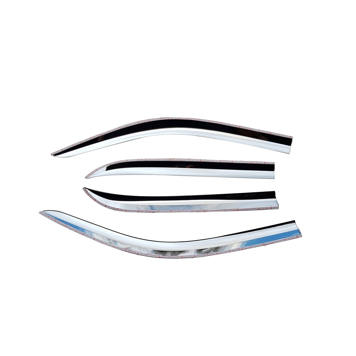 C5550 - Rain Guards for Chevrolet Tahoe 2007-2014 (4PCs) Chrome Finish Tape-On Style - northernprimesupply