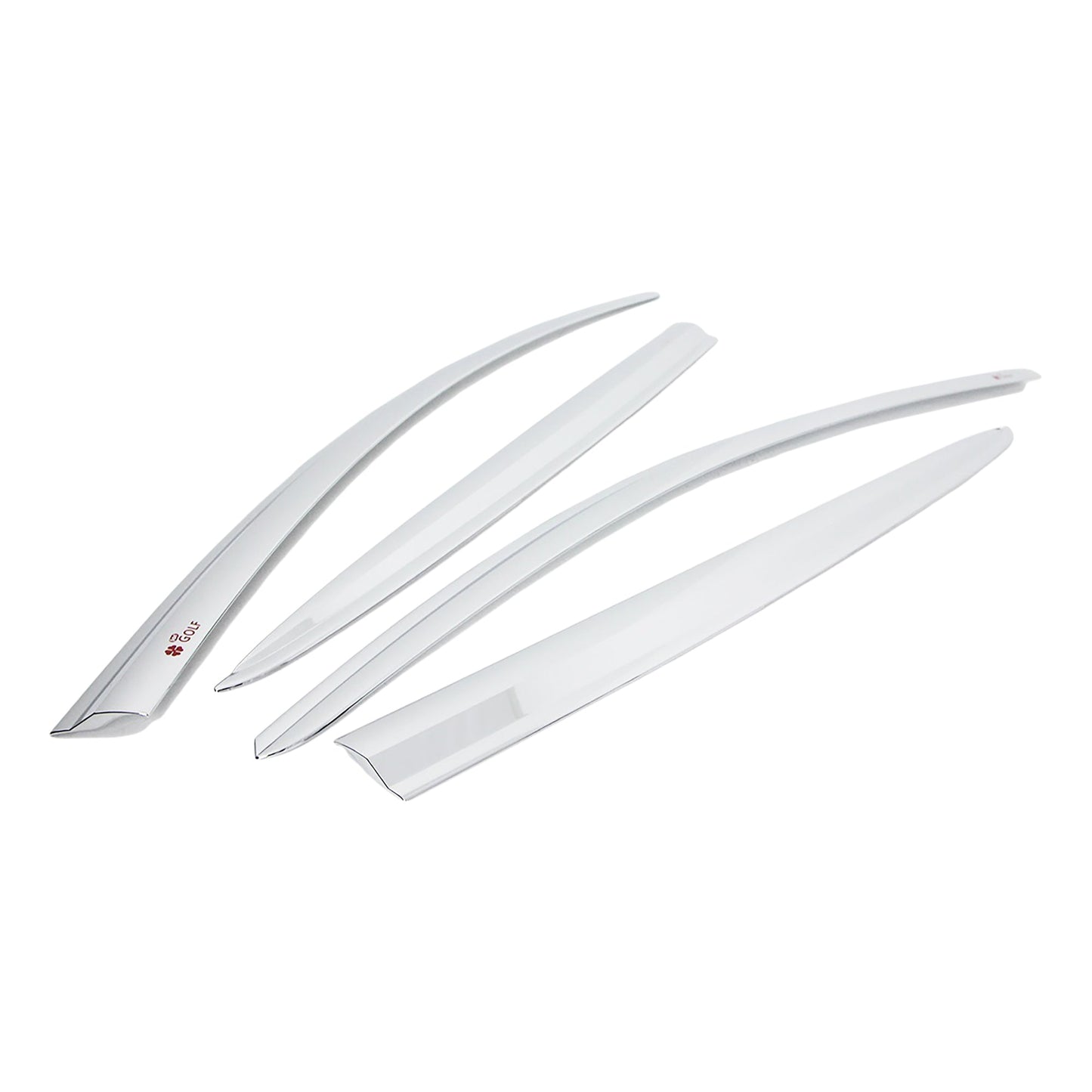 C5640 - Rain Guards for Volkswagen Golf 2015-2021 (4PCs) Chrome FinishTape-On Style - northernprimesupply