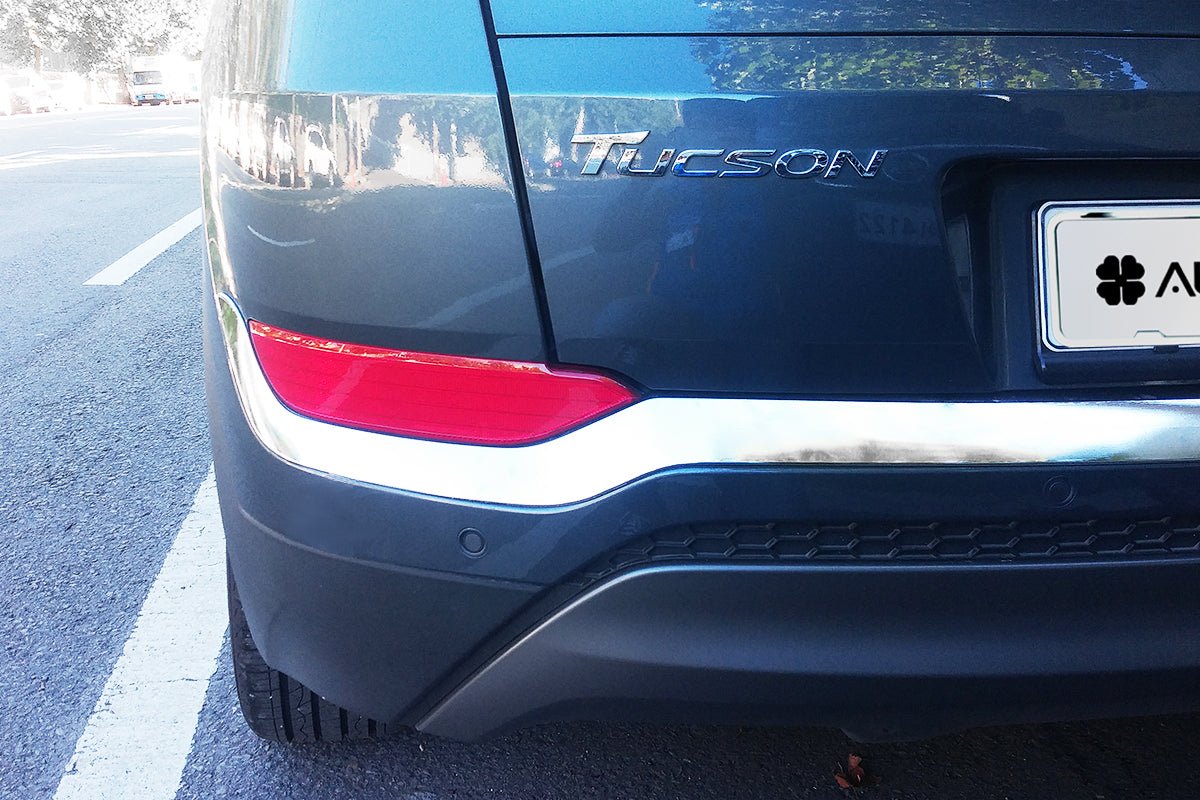 C7060 - Front & Rear Bumper Corner Protector Guard for Hyundai Tucson 2016-2018 (4PCs) Chrome Finish Tape-On Style - northernprimesupply
