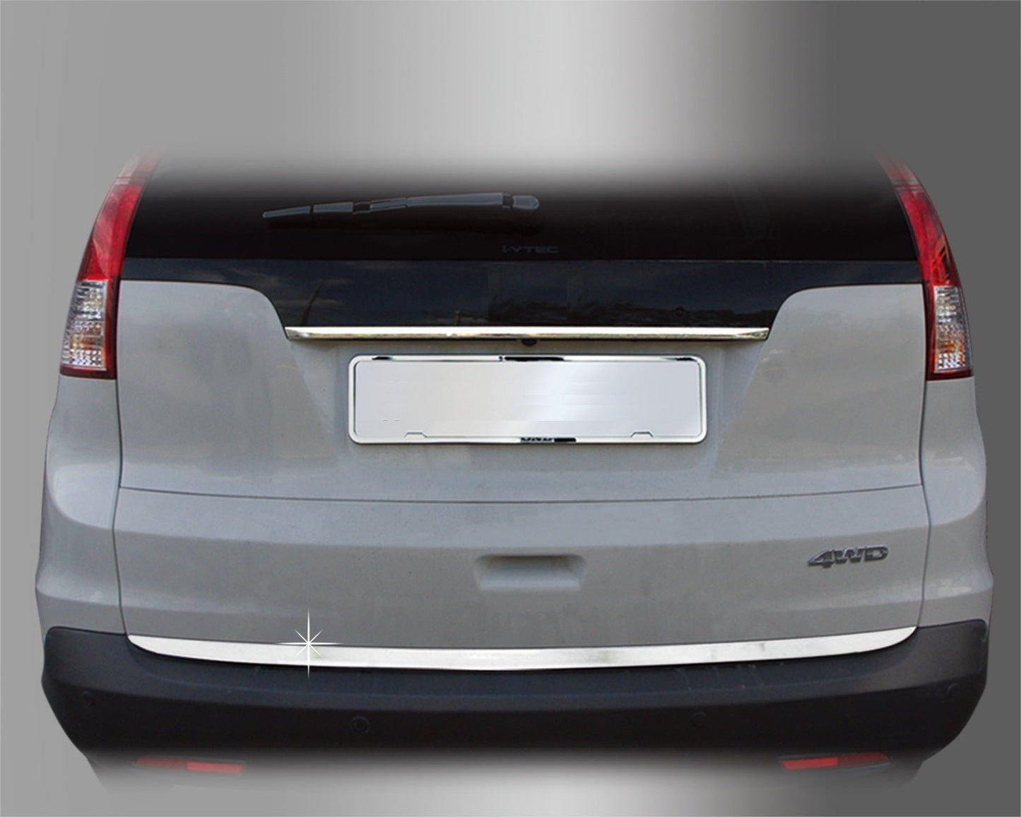 C7540 - Trunk Lid Cover Trim for Honda CR-V 2012-2016 (1PC) Chrome Finish Tape-On Style - northernprimesupply