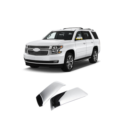 C8520 - Autoclover Door Side Mirror Base Cover (Lower) for Chevrolet Tahoe 2015-2020 (4PCs) Chrome Finish Tape-On Style - northernprimesupply