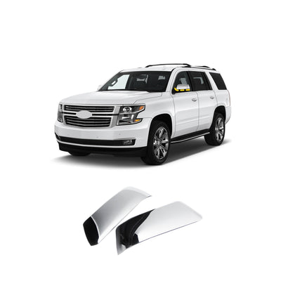 C8521 - Autoclover Door Side Mirror Base Cover (Lower) for Chevrolet Suburban 2015-2020 (4PCs) Chrome Finish Tape-On Style - northernprimesupply