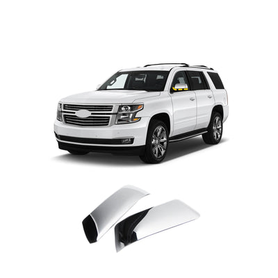 C8525 - Autoclover Door Side Mirror Base Cover (Lower) for GMC Yukon Denali XL 2015-2020 (4PCs) Chrome Finish Tape-On Style - northernprimesupply