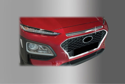 C8910 - Grille Insert for Hyundai Kona 2018-2021 (2PCs) Chrome Finish Tape-On Style - northernprimesupply