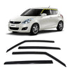 D0170 - Autoclover Rain Guards for Suzuki Swift 2011-2016 (4PCs) Smoke Tinted Tape-On Style - northernprimesupply