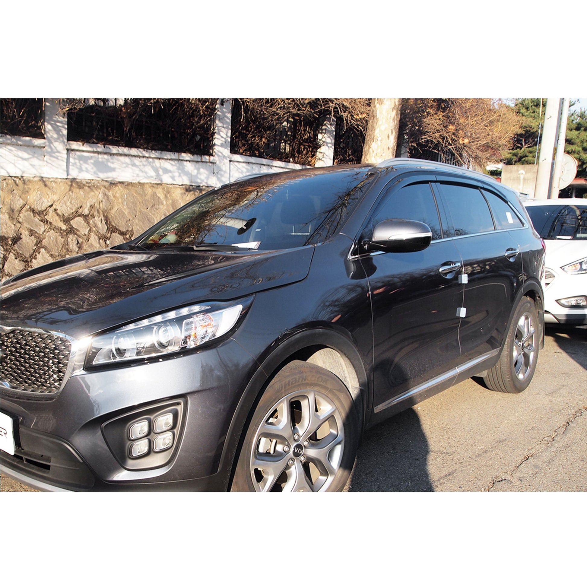 D0300 - Rain Guards for Kia Sorento 2016-2020 (6PCs) Smoke Tinted Tape-On Style - northernprimesupply