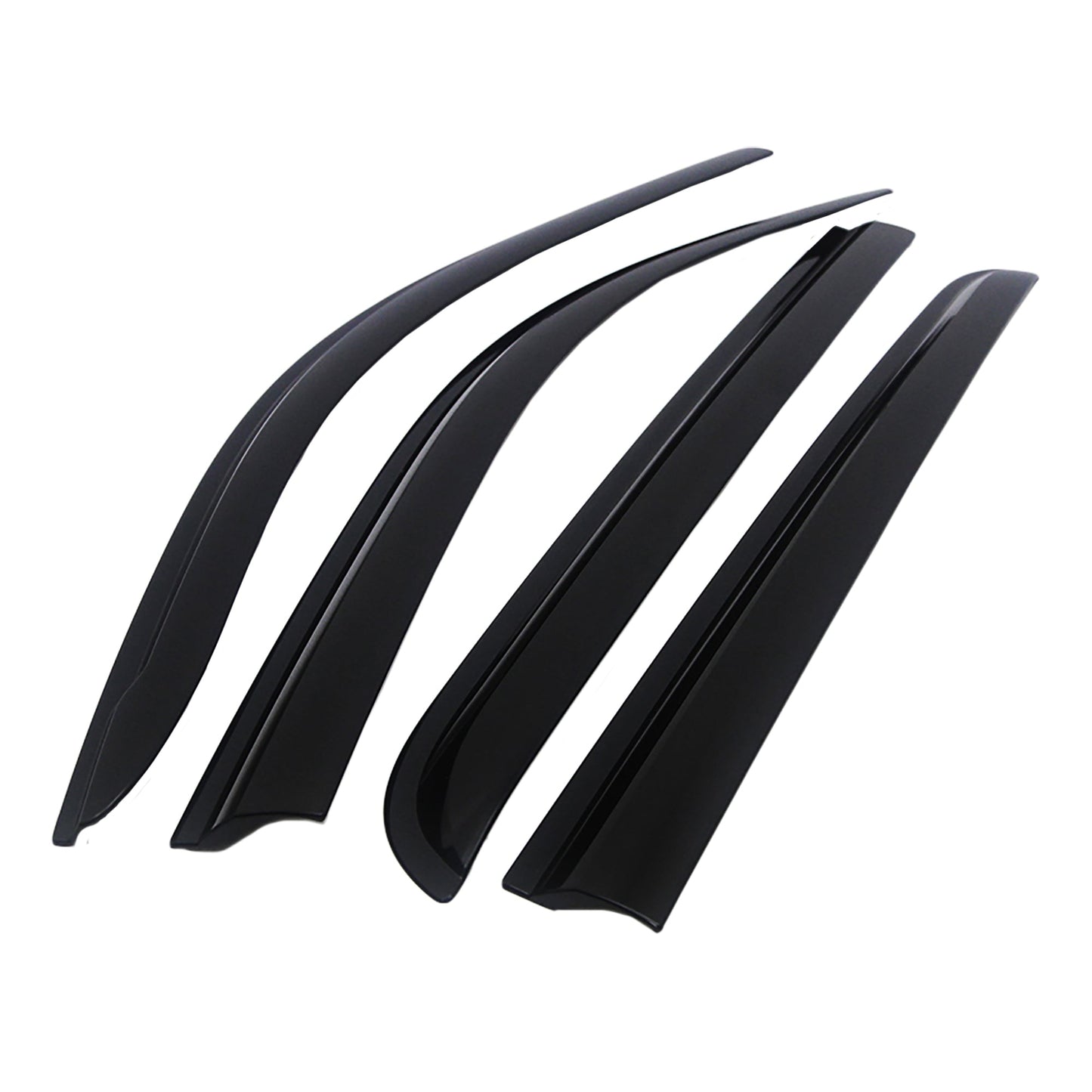 D0550 - Rain Guards for Chevrolet Silverado 1500 Crew Cab 2014-2018 (4PCs) Smoke Tinted Tape-On Style - northernprimesupply