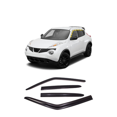 D0560 - Autoclover Rain Guards for Nissan Juke 2011-2017 (4PCs) Smoke Tinted Tape-On Style - northernprimesupply