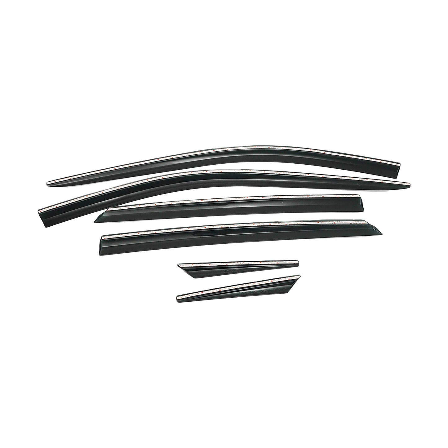 D0740 - Rain Guards for Chevrolet Impala 2014-2020 (6PCs) Smoke Tinted Tape-On Style - northernprimesupply