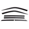 D0801 - Rain Guards for Nissan X-Trail 2014-2020 (6PCs) Smoke Tinted Tape-On Style - northernprimesupply