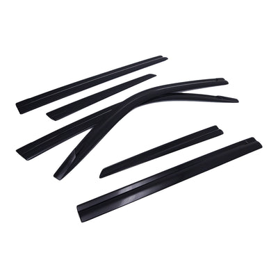 D0861 - Rain Guards for Lexus LX 570 2008-2015 (6PCs) Smoke Tinted Tape-On Style - northernprimesupply