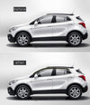 D0870 - Autoclover Rain Guards for Buick Encore 2013-2022 (4PCs) Smoke Tinted Tape-On Style - northernprimesupply