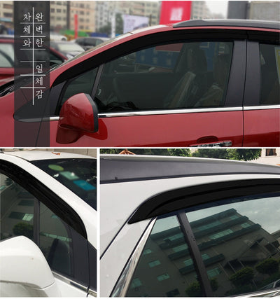 D0870 - Autoclover Rain Guards for Buick Encore 2013-2022 (4PCs) Smoke Tinted Tape-On Style - northernprimesupply