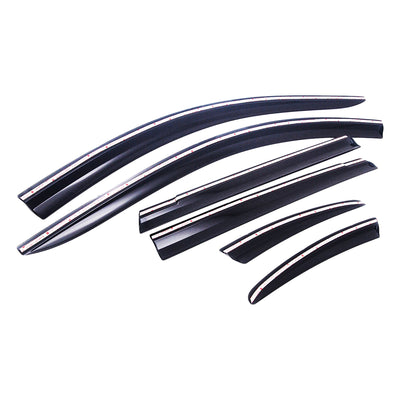 D0900 - Rain Guards for Mazda CX-5 2013-2016 (6PCs) Smoke Tinted Tape-On Style - northernprimesupply
