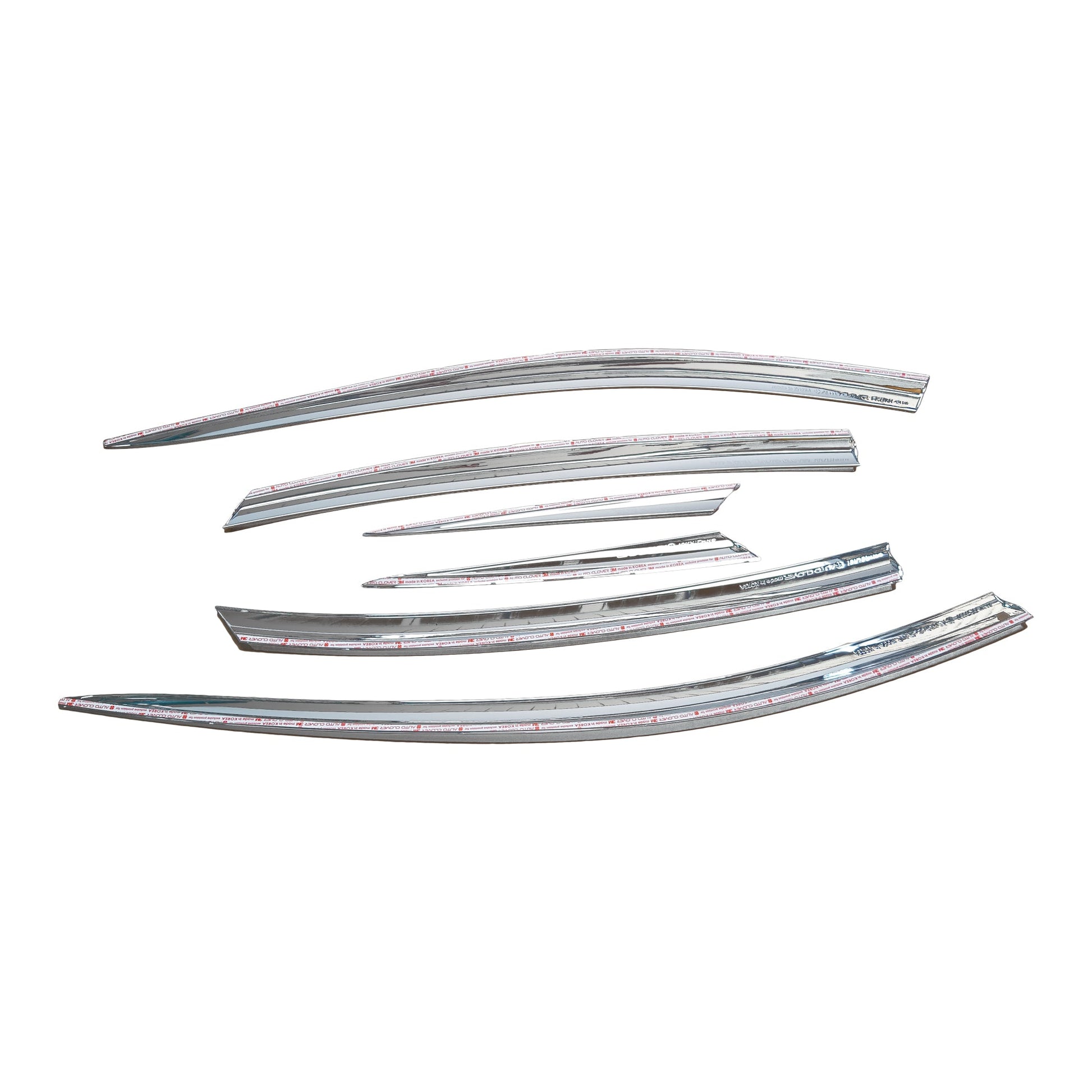 D6090 - Rain Guards for Hyundai Genesis 2015-2016 (6PCs) Chrome Finish Tape-On Style - northernprimesupply