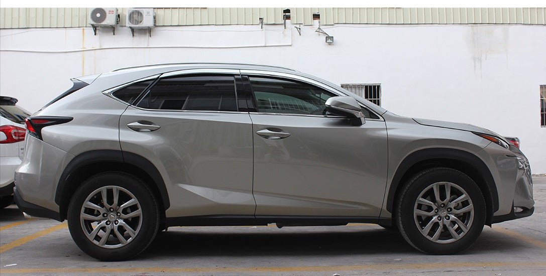 D6560 - Rain Guards for Lexus NX 2015-2021 (6PCs) Chrome Finish Tape-On Style - northernprimesupply