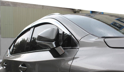 D6560 - Rain Guards for Lexus NX 2015-2021 (6PCs) Chrome Finish Tape-On Style - northernprimesupply