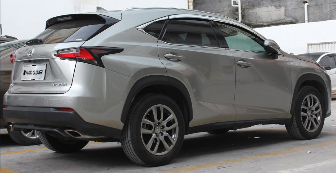 D6560 - Rain Guards for Lexus NX 2015-2021 (6PCs) Chrome Finish Tape-On Style - northernprimesupply