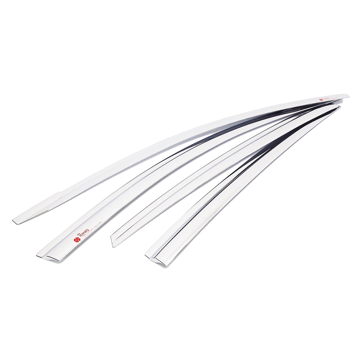 D6710 - Rain Guards for Hyundai Ioniq 2017-2022 (4PCs) Chrome Finish Tape-On Style - northernprimesupply