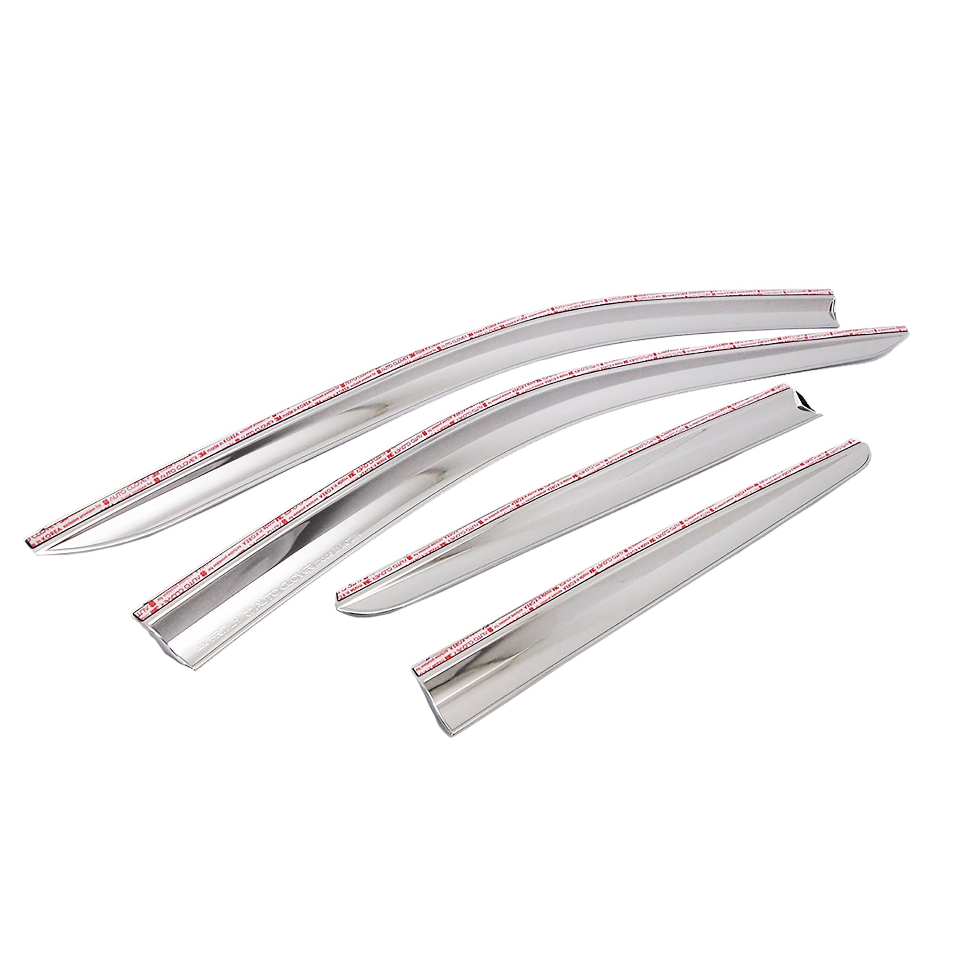 D6870 - Rain Guards for Hyundai Elantra GT Hatchback 2018-2020 (4PCs) Chrome Finish Tape-On Style - northernprimesupply