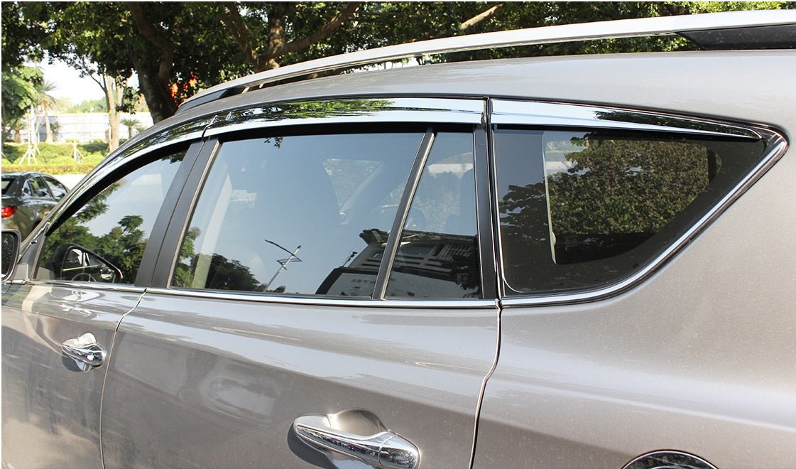 D6900 - Rain Guards for Toyota RAV4 2013-2018 (6PCs) Chrome Finish Tape-On Style - northernprimesupply