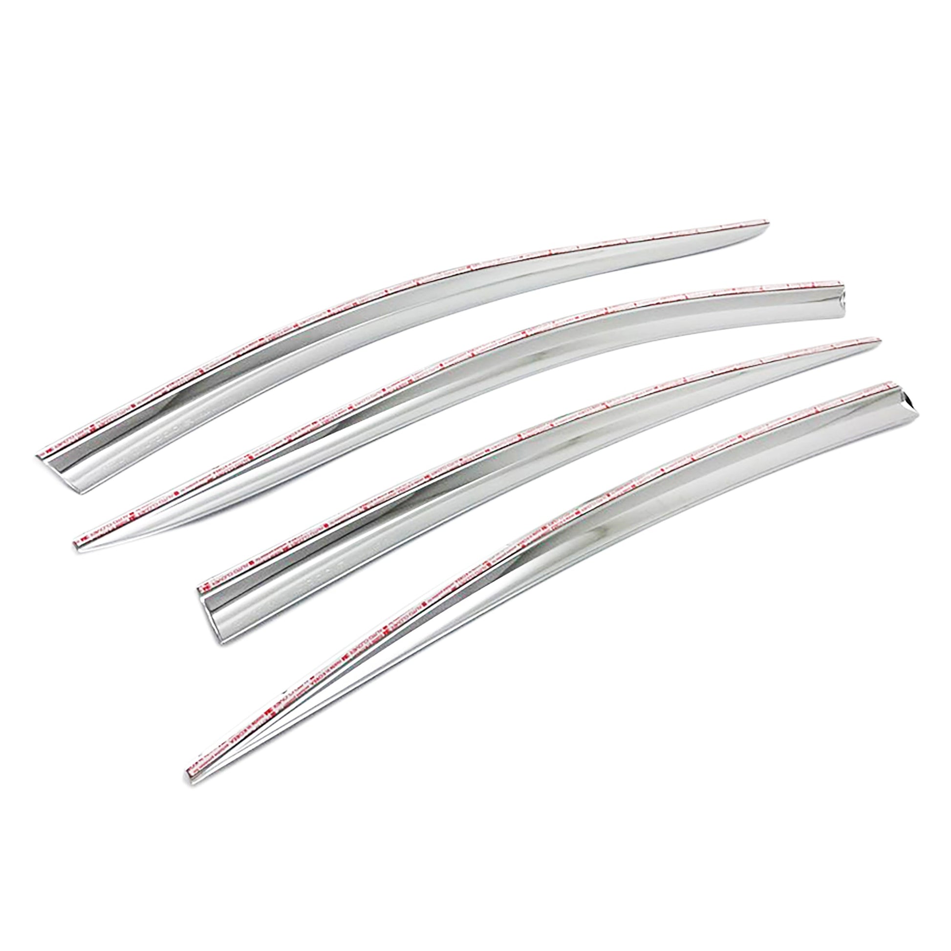 D6980 - Rain Guards for Chevrolet Cruze Sedan 2016-2019 (4PCs) Chrome Finish Tape-On Style - northernprimesupply