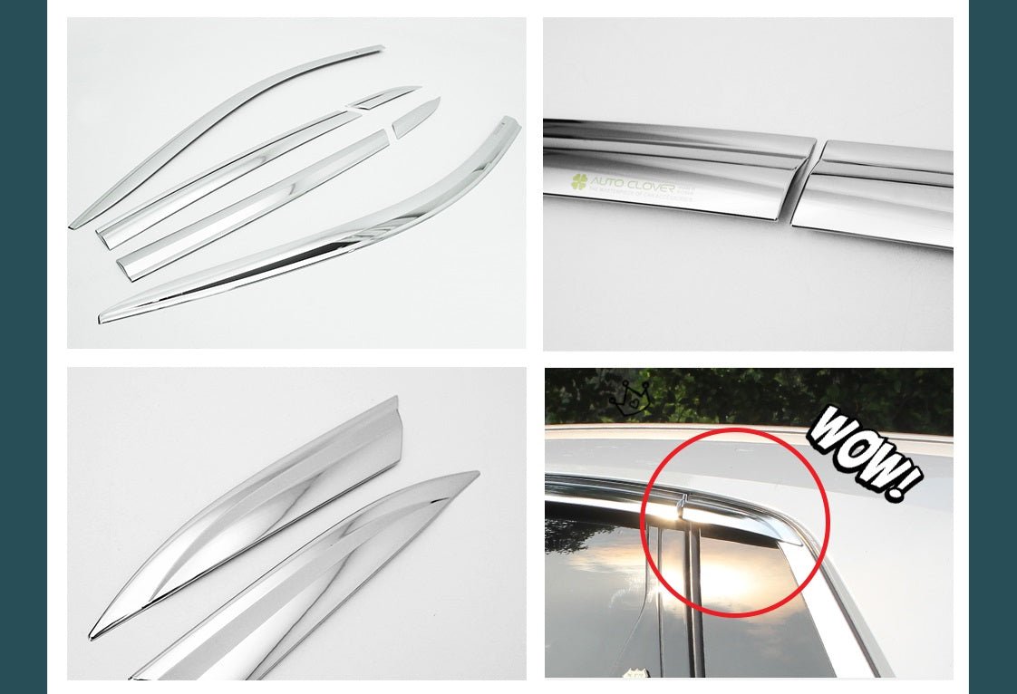 D7040 - Rain Guards for Cadillac XT5 2017-2022 (6PCs) Chrome Finish Tape-On Style - northernprimesupply