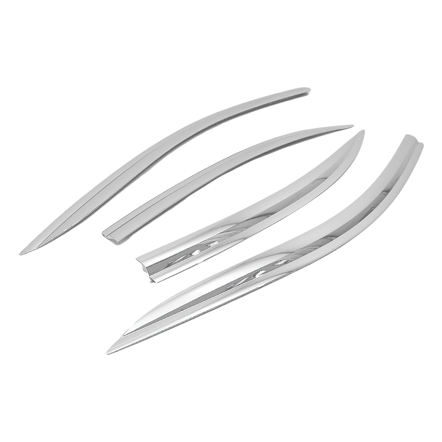 D7070 - Rain Guards for Mercedes-BENZ E-Class W213 2017-2020 (4PCs) Chrome Finish Tape-On Style - northernprimesupply