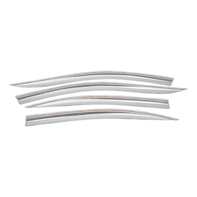 D7070 - Rain Guards for Mercedes-BENZ E-Class W213 2017-2020 (4PCs) Chrome Finish Tape-On Style - northernprimesupply