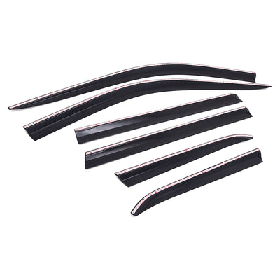 D7320 - Rain Guards for Jeep Grand Cherokee 2011-2021 (6PCs) Black Tape-On Style - northernprimesupply