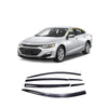 D7440 - Autoclover Rain Guards for Chevrolet Malibu 2016-2022 (6PCs) Smoke Tinted Tape-On Style - northernprimesupply