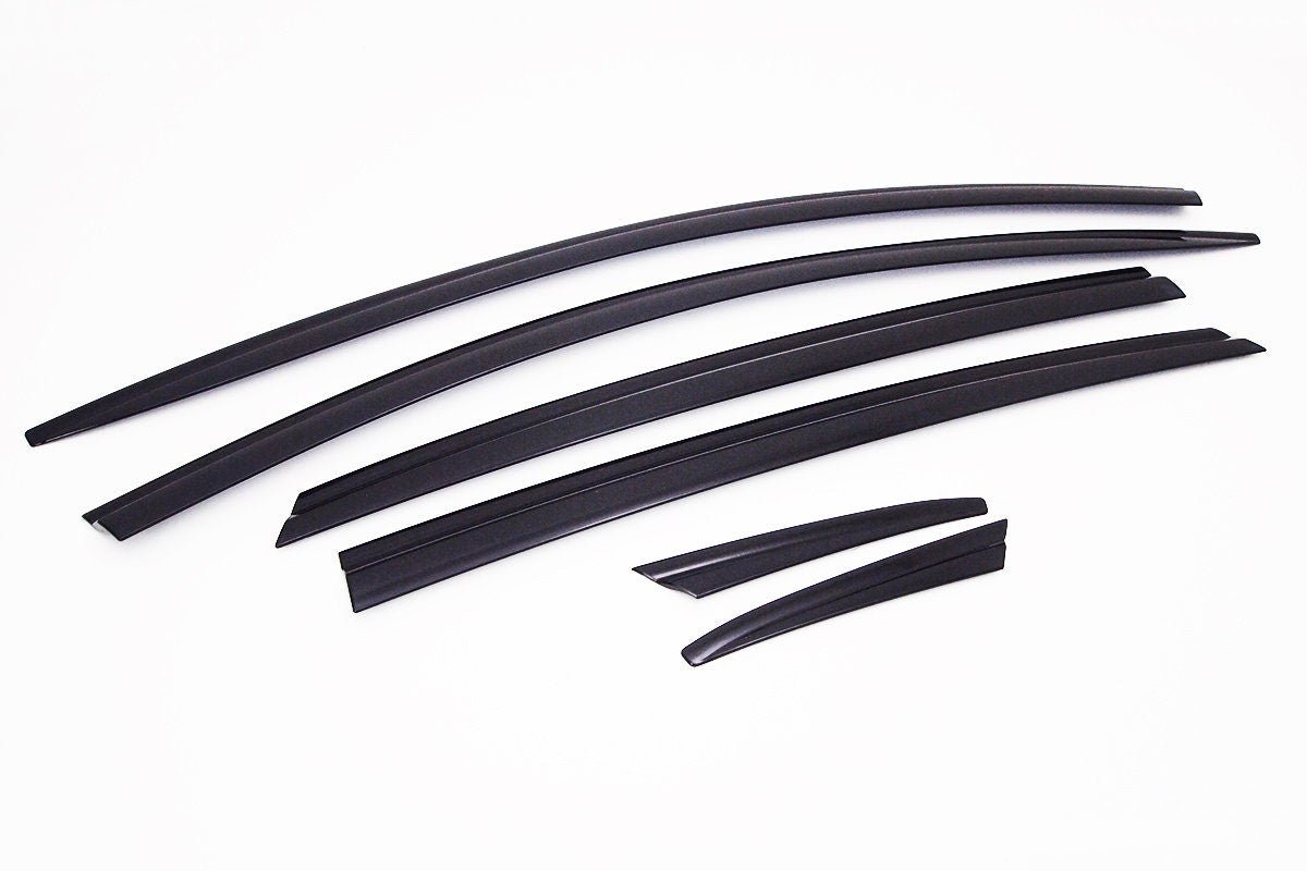 D7440 - Autoclover Rain Guards for Chevrolet Malibu 2016-2022 (6PCs) Smoke Tinted Tape-On Style - northernprimesupply