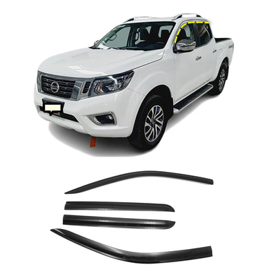 D7650 - Autoclover Rain Guards for Nissan Frontier 2014-2020 (4PCs) Smoke Tinted Tape-On Style - northernprimesupply