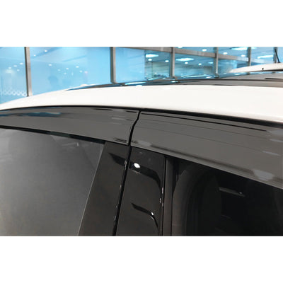 D7780 - Rain Guards for Kia Stinger 2018-2022 (4PCs) Smoke Tinted Tape-On Style - northernprimesupply
