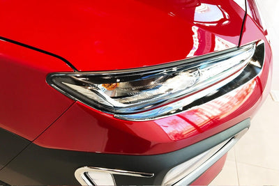 D8790 - Headlights Cover Trim for Hyundai Kona 2018-2021 (4PCs) Chrome Finish Tape-On Style - northernprimesupply