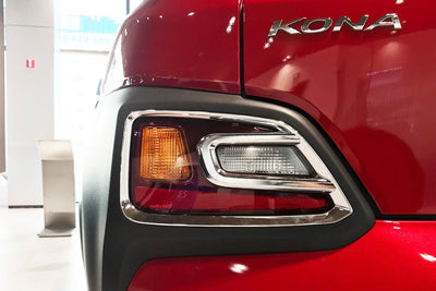 D8810 - Fog Lights Cover Trim for Hyundai Kona 2018-2021 (4PCs) Chrome Finish Tape-On Style - northernprimesupply
