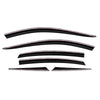 D9510 - Rain Guards for Hyundai Genesis 2015-2016 (6PCs) Black with Chrome Line Tape-On Style - northernprimesupply