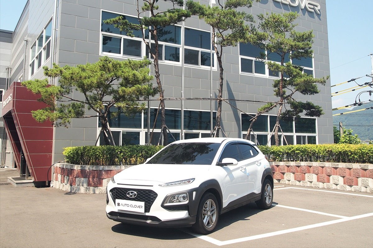 D9600 - Rain Guards for Hyundai Kona 2018-2022 (8PCs) Black with Chrome Line Tape-On Style - northernprimesupply