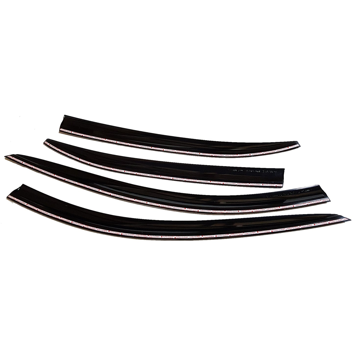 D9641 - Rain Guards for Mazda3 Hatchback 2014-2018 (4PCs) Smoke Tinted Tape-On Style - northernprimesupply