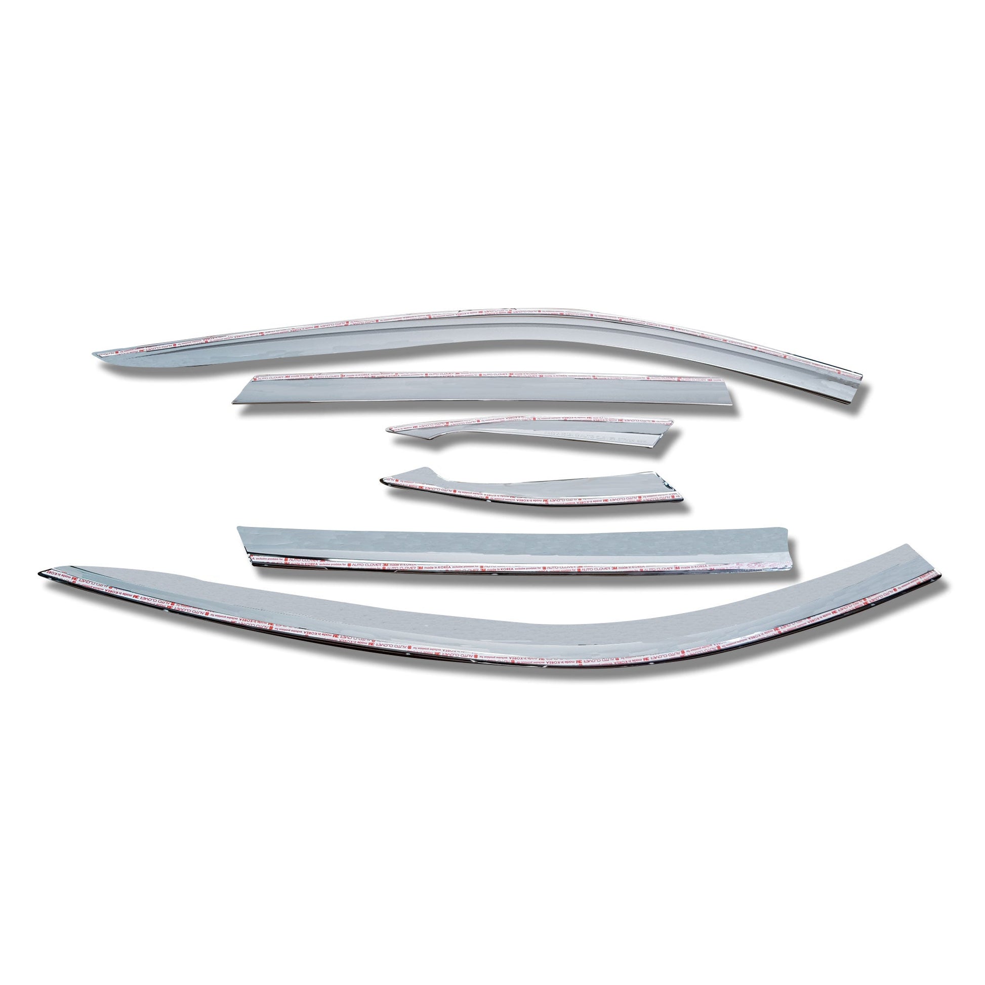 D9950 - Rain Guards for Mazda CX-5 2017-2022 (6PCs) Chrome Finish Tape-On Style - northernprimesupply